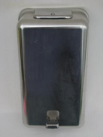 photo of antique 1900s chrome Bobrick lavatory soap flake dispenser #2