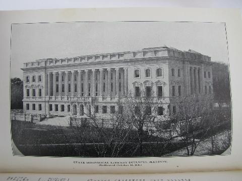 photo of antique 1901 Wisconsin Blue Book, genealogy, statistics, National Guard officers #4