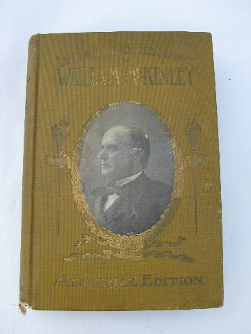 photo of antique 1901 memorial President McKinley, illustrated w/portrait plates and art binding #1