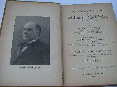 photo of antique 1901 memorial President McKinley, illustrated w/portrait plates and art binding #2