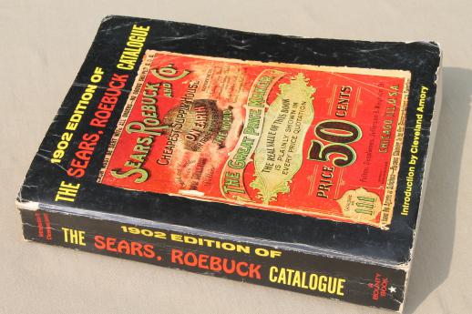 photo of antique 1902 Sears, Roebuck mail order catalog, full size vintage reproduction #1