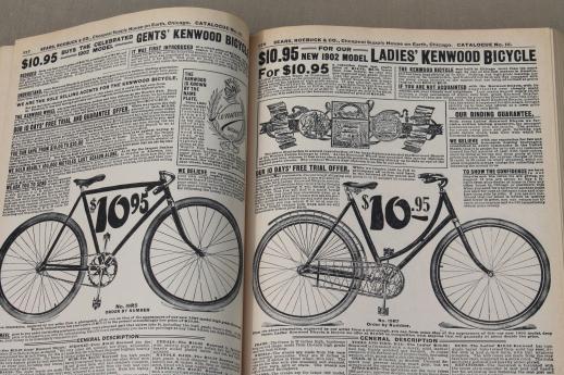 photo of antique 1902 Sears, Roebuck mail order catalog, full size vintage reproduction #9