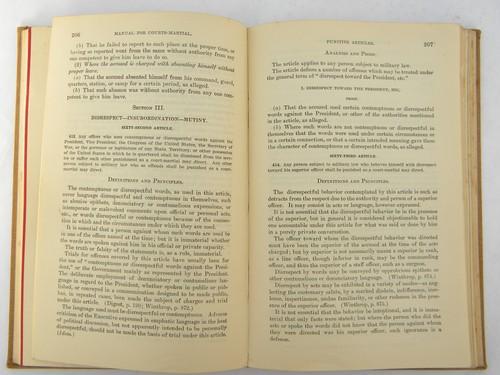 photo of antique 1917 WWI vintage US Army courts-martial manual of military law #3