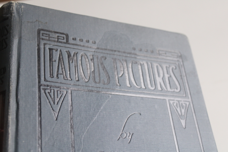 photo of antique 1917 art book, famous pictures tasteful draped nudes monochrome prints for framing  #3