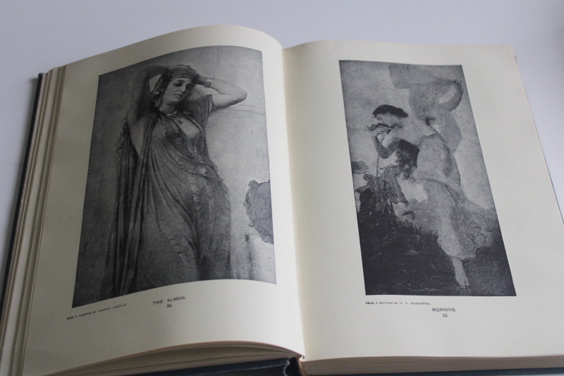 photo of antique 1917 art book, famous pictures tasteful draped nudes monochrome prints for framing  #6