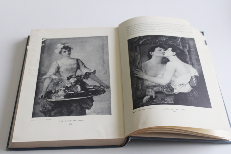 photo of antique 1917 art book, famous pictures tasteful draped nudes monochrome prints for framing  #10