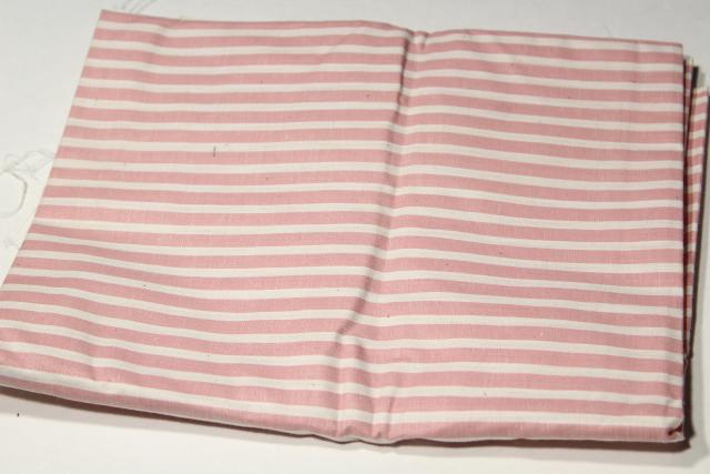 photo of antique 1920s vintage shirting fabric, striped pink green blue silky smooth cotton #7