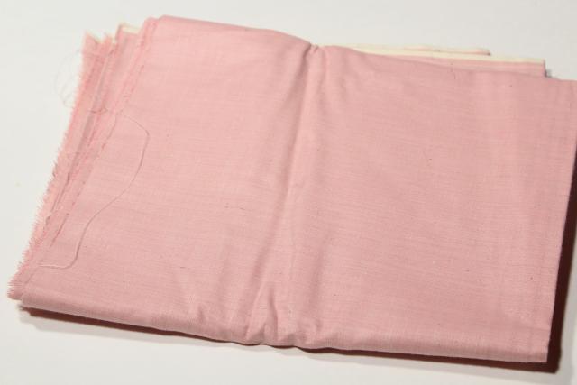 photo of antique 1920s vintage shirting fabric, striped pink green blue silky smooth cotton #9