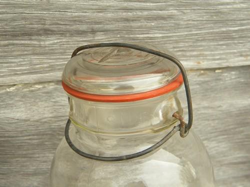 photo of antique 2 qt Ball Ideal Mason storage jar or canister w/1908 patent #3