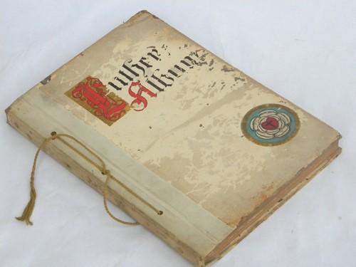 photo of antique Art & Crafts vintage illustrated German religious book w/art binding #1