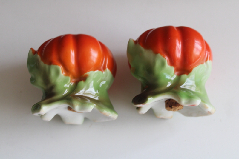 photo of antique Bavaria hand painted china S&P shakers, heirloom tomatoes or cinderella pumpkins  #5