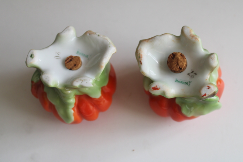 photo of antique Bavaria hand painted china S&P shakers, heirloom tomatoes or cinderella pumpkins  #6