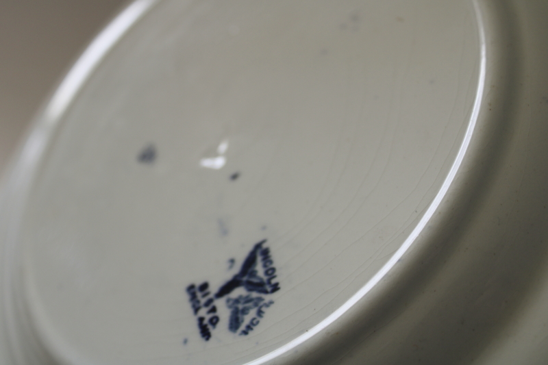 photo of antique Bishop & Stonier Bisto china blue transferware turkey pattern dinner plate  #6