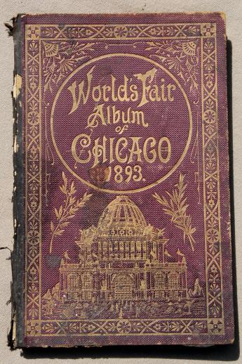 photo of antique Chicago World's Fair illustrations, 1893 Columbian Exposition album half tone engravings #3