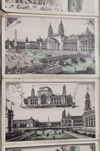 photo of antique Chicago World's Fair illustrations, 1893 Columbian Exposition album half tone engravings #5