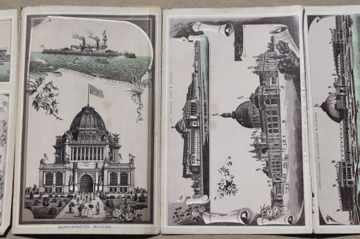 photo of antique Chicago World's Fair illustrations, 1893 Columbian Exposition album half tone engravings #6