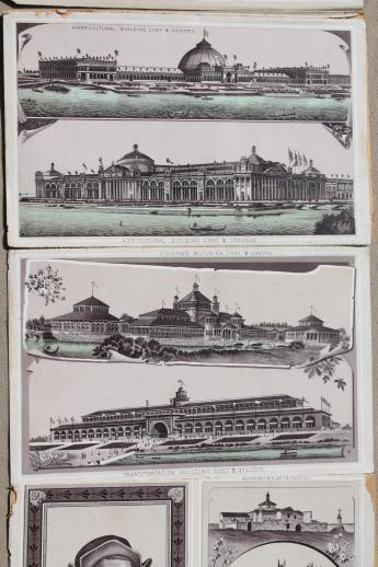 photo of antique Chicago World's Fair illustrations, 1893 Columbian Exposition album half tone engravings #7