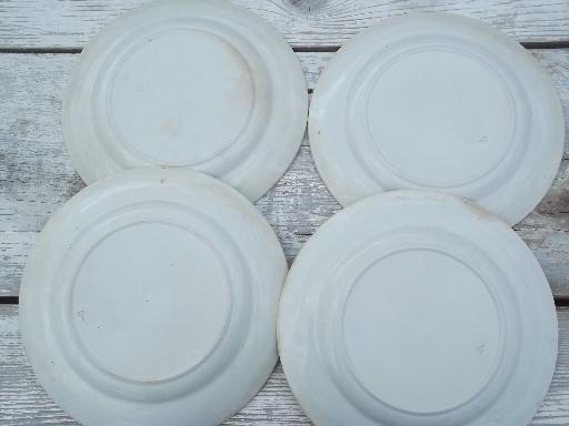 photo of antique  Clyde - Scotland blue transferware ribbon china plates & bowls #9