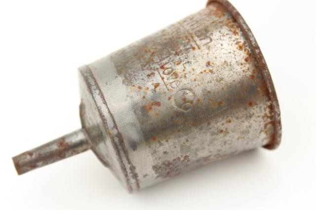 photo of antique Coleman lamp oil funnel filter, early 1900s vintage lantern tool #3