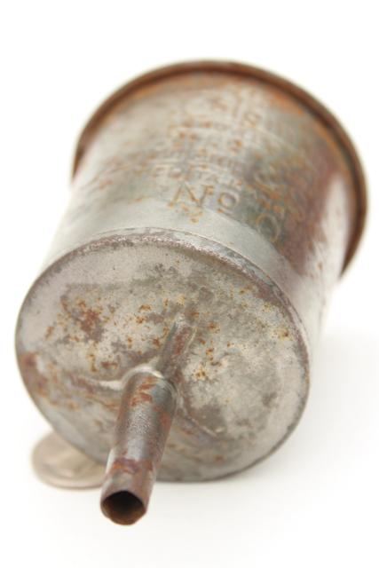 photo of antique Coleman lamp oil funnel filter, early 1900s vintage lantern tool #7