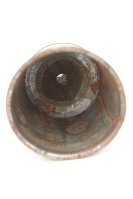 photo of antique Coleman lamp oil funnel filter, early 1900s vintage lantern tool #8