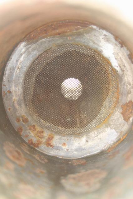 photo of antique Coleman lamp oil funnel filter, early 1900s vintage lantern tool #9
