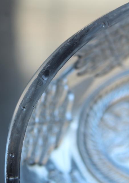 photo of antique EAPG pressed pattern glass jelly dish, oval cover bowl w/ oak leaf leaves #8