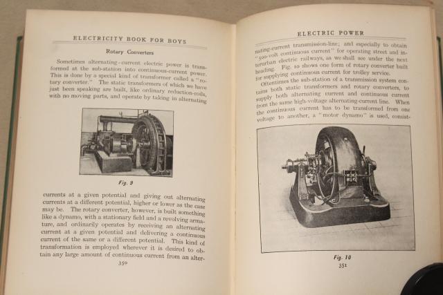 photo of antique Electricity Book for Boys handy electrical experiments projects steampunk inventor #2