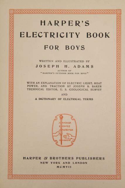 photo of antique Electricity Book for Boys handy electrical experiments projects steampunk inventor #7