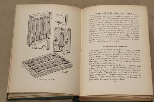 photo of antique Electricity Book for Boys handy electrical experiments projects steampunk inventor #8