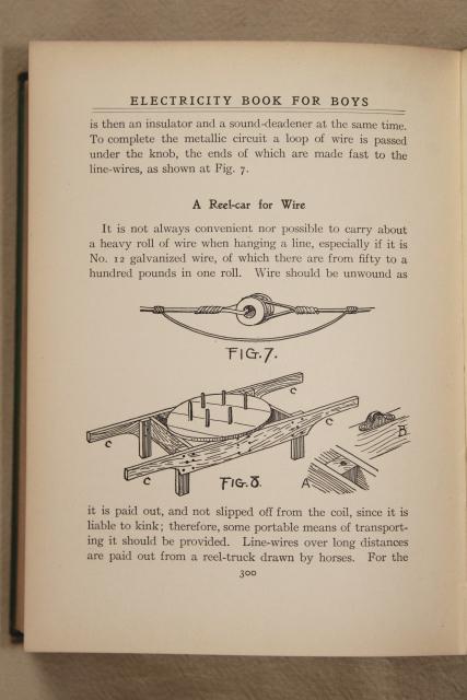 photo of antique Electricity Book for Boys handy electrical experiments projects steampunk inventor #10