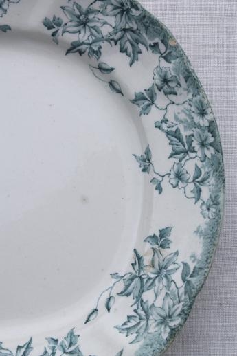 photo of antique English Staffordshire transferware china platter or tray, circa 1900 #3