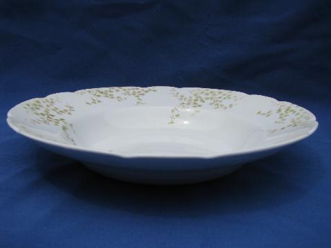 photo of antique English china soup plates, old Johnson Bros transferware #3