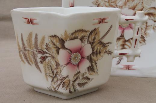 photo of antique English chinoiserie china mustache cup, Bridgwoods England early 1900s vintage #3