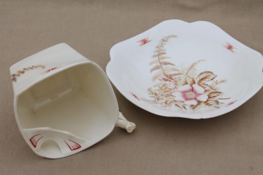 photo of antique English chinoiserie china mustache cup, Bridgwoods England early 1900s vintage #5