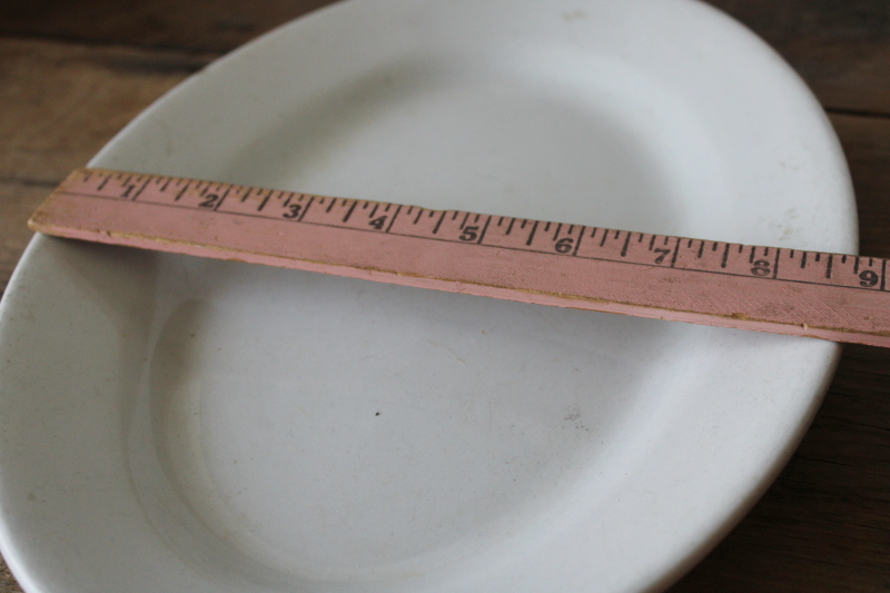 photo of antique English ironstone Pankhurst Stone China plain heavy white platter, vintage farmhouse decor  #3