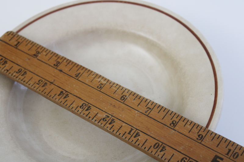 photo of antique English ironstone bowl, browned stained white china w/ Tea Leaf pattern Victorian vintage #5