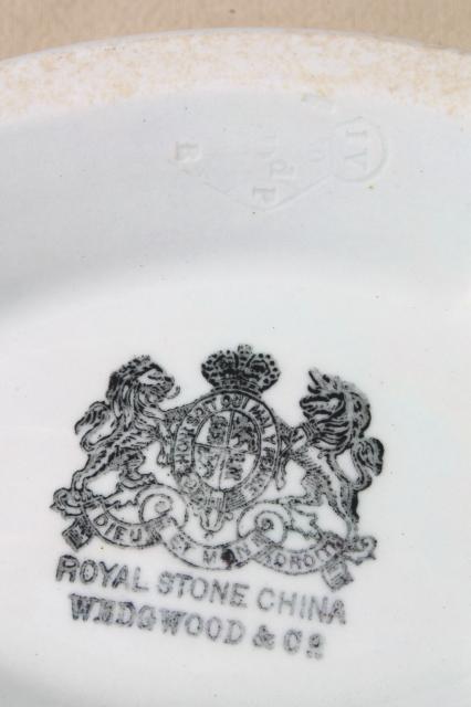 photo of antique English ironstone, pure white china tureens oval bowl serving dishes #5