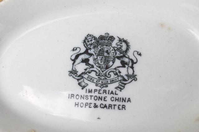 photo of antique English ironstone, pure white china tureens oval bowl serving dishes #13