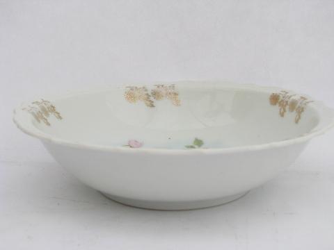 photo of antique German china bowl w/ birds in a flowering tree, vintage Germany mark #2