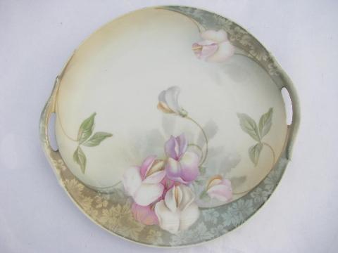 photo of antique German china plates,1900s vintage Germany serving dishes w/ handles #5