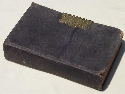 photo of antique German religious books w/ beautiful old gold lettered bindings #9