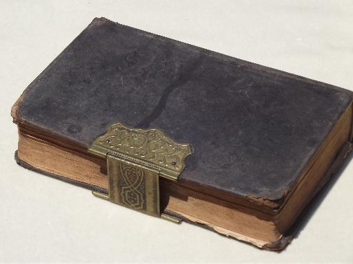 photo of antique German religious books w/ beautiful old gold lettered bindings #10