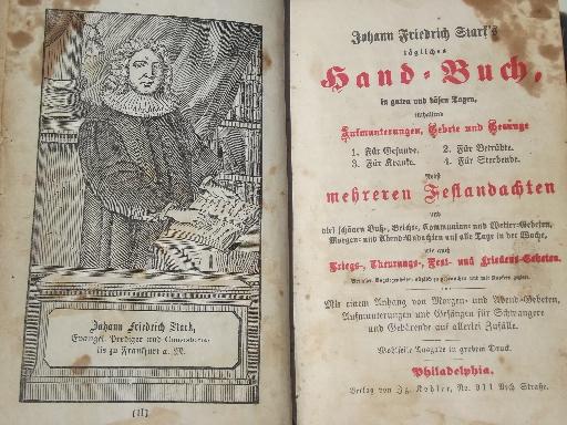 photo of antique German religious books w/ beautiful old gold lettered bindings #11