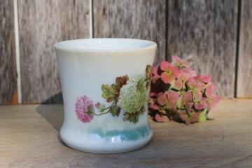 catalog photo of antique Germany china mug, tea or coffee cup w/ hydrangeas, 1800s vintage