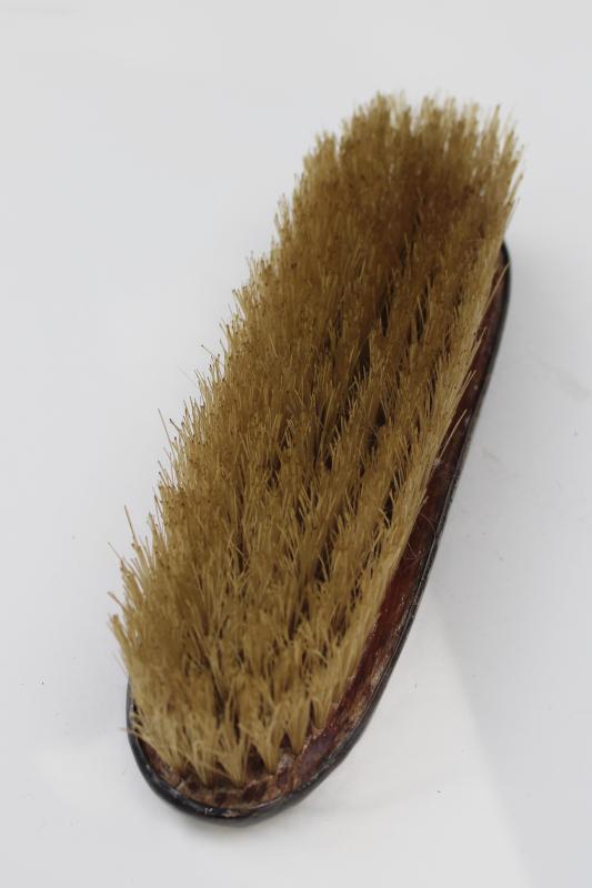 photo of antique Gorham sterling silver brush LCS monogram, vintage hairbrush or clothes brush #2