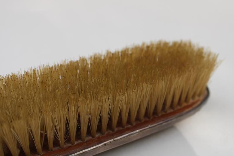 photo of antique Gorham sterling silver brush LCS monogram, vintage hairbrush or clothes brush #3