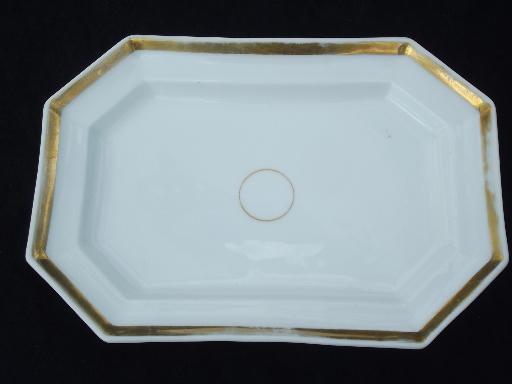 photo of antique Haviland Limoges bread and butter set, tray and 12 individual plates #3