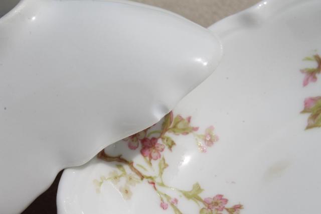 photo of antique Haviland Limoges china butter pats & crescent shape side plates plates for 12 #9
