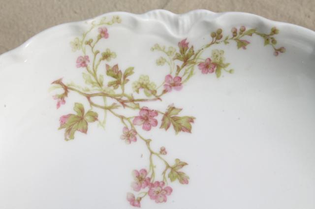 photo of antique Haviland Limoges china butter pats & crescent shape side plates plates for 12 #11